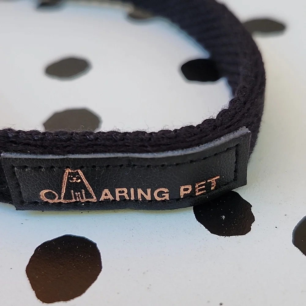 NWT ARING PET BLACK VELVET CAT COLLAR AND BOW TIE